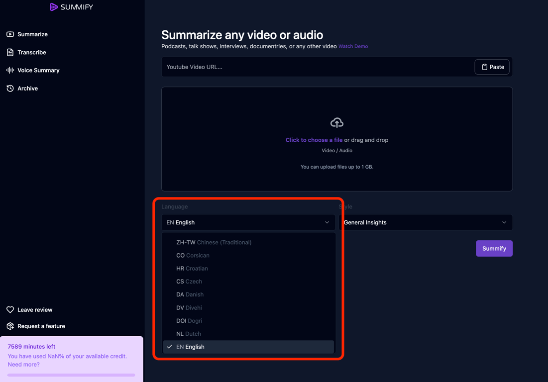 How to Use a YouTube Video Link Summarizer